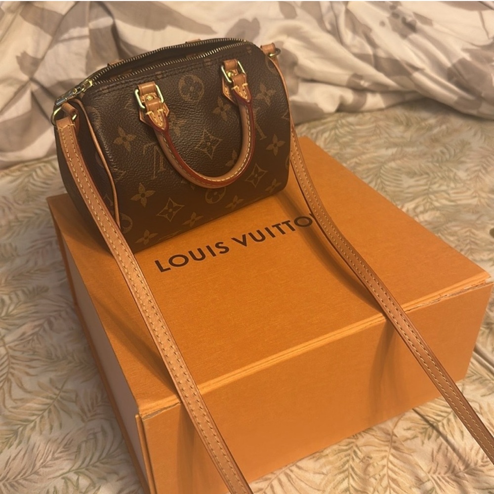 Louis Vuitton Nano Speedy Brown Monogram Handbag